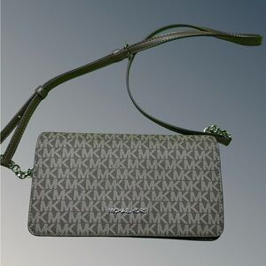 Michael Kors Monogram Crossbody Bag in Gray